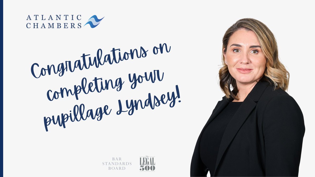 Congratulations to Lyndsey Davies as she completes pupillage and becomes a full time member of Chambers from today, very well deserved.  Lyndsey joins a strong and specialist group of family practitioners and is a welcome addition to the group.
#familylaw #congratulations