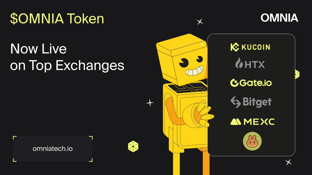 omnia_protocol's tweet photo. $OMNIA is now available on all exchanges🔥

The most exciting DePIN project has landed!  

🟡Get $OMNIA on🔵
KuCoin🔗https://t.co/fbOzXGGy2U
HTX🔗https://t.co/u8KLqwXO6Y
Gate🔗https://t.co/JD5zHR9a5Q
BitGet🔗https://t.co/bjr6YPS9JB
MEXC🔗https://t.co/1qFM2nJpEm 
PancakeSwap🔗https://t.co/Fine2XxBsa

🪙 $OMNIA ERC20 Address: 0x2e7e487d84b5baba5878a9833fb394bc89633fd7
🪙 $OMNIA BEP20 Address: 0xb53cc8303943582949b9a23f0556b0f0c41fec98  

🌉$OMNIA ETH-BSC Bridge: 
🔗https://t.co/z6vW9GXrd5