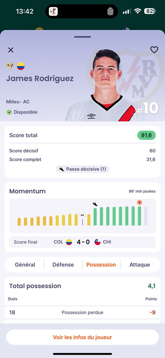 ✅ Le call James Rodriguez qui passe bien pour la compétition spéciale 🎯 

🦾 Conseil donné dans mon Patreon mais aussi ici sur X 

💙 Si tu as suivi le call 📞 et si tu en veux d’autres pour ce week-end 👀 

#Sorare