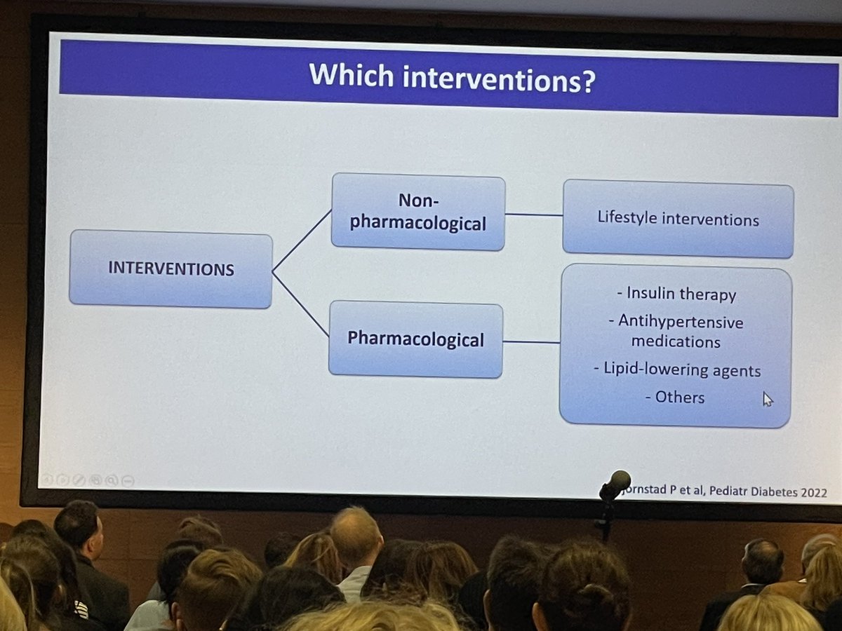EARLY INTERVENTIONS🟰🔑REDUCE THE BURDEN OF VASCULAR COMPLICATIONS

🔑 INTERV
1️⃣ lifestyle
2️⃣ insulin
3️⃣antihypertensive meds
4️⃣lipid⬇️agents 

📣🎖️BENEFITS
⬆️long term health outcomes
⬆️quality of life
⬇️financial costs

<a href="/ispad_org/">ISPAD</a> <a href="/dedocORG/">#dedoc°</a>  <a href="/jenious_ispad/">JENIOUS</a>
#ISPAD2024 #dedoc°