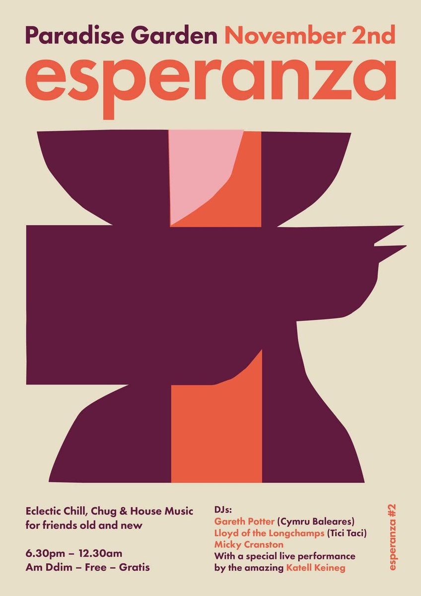 Esperanza 2 - see you at Paradise Garden on November 2nd. Really excited for this. Cardiff friends, would love to see you there!
Mr Potter, Micky Cranston, myself - and a rare appearance by the wonderful Katell Keineg. YES.