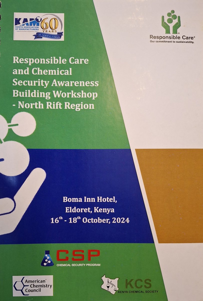 Responsible Care and Chemical Security Awareness Building Workshop - Eldoret, Kenya