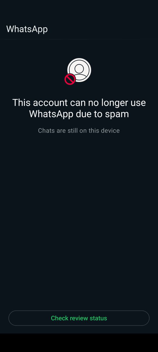 tymhealey's tweet photo. @WhatsApp No, I just randomly get kicked out by @WhatsApp for spam!  What?!?! https://t.co/SIqeqXTuFJ
