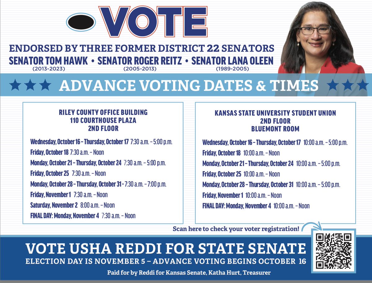 Advance voting starts today. 
Break the supermajority! #vote #redditoserve #district22