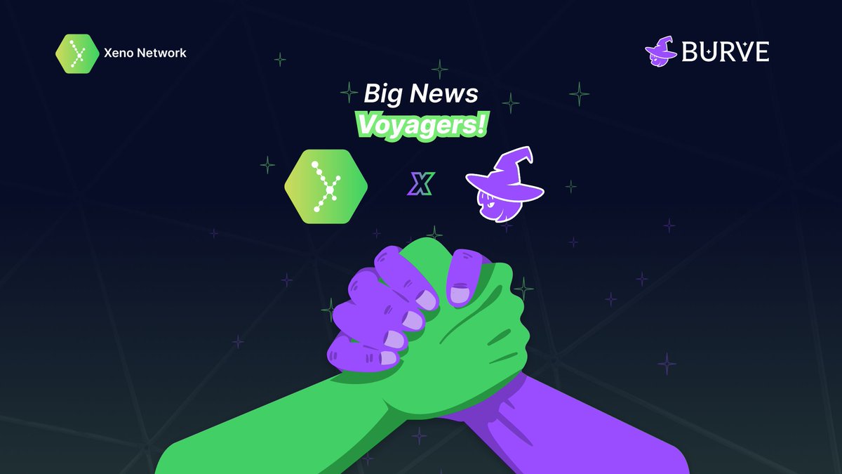 🟢 @XenoNetworkio has joined forces with @BurveProtocol.

🧙🏻‍♀️ #BurveProtocol, developed by <a href="/BurveLabs/">Burve Labs🪄</a>, is a consensus-based Bonding Curve DeFi solution offering innovative liquidity and token generation methods.

#BurveProtocol focuses on the future of DeFi through its unique