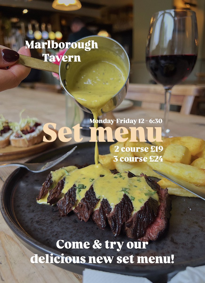 MT set menu 🍴 
2 courses £19
3 courses £24