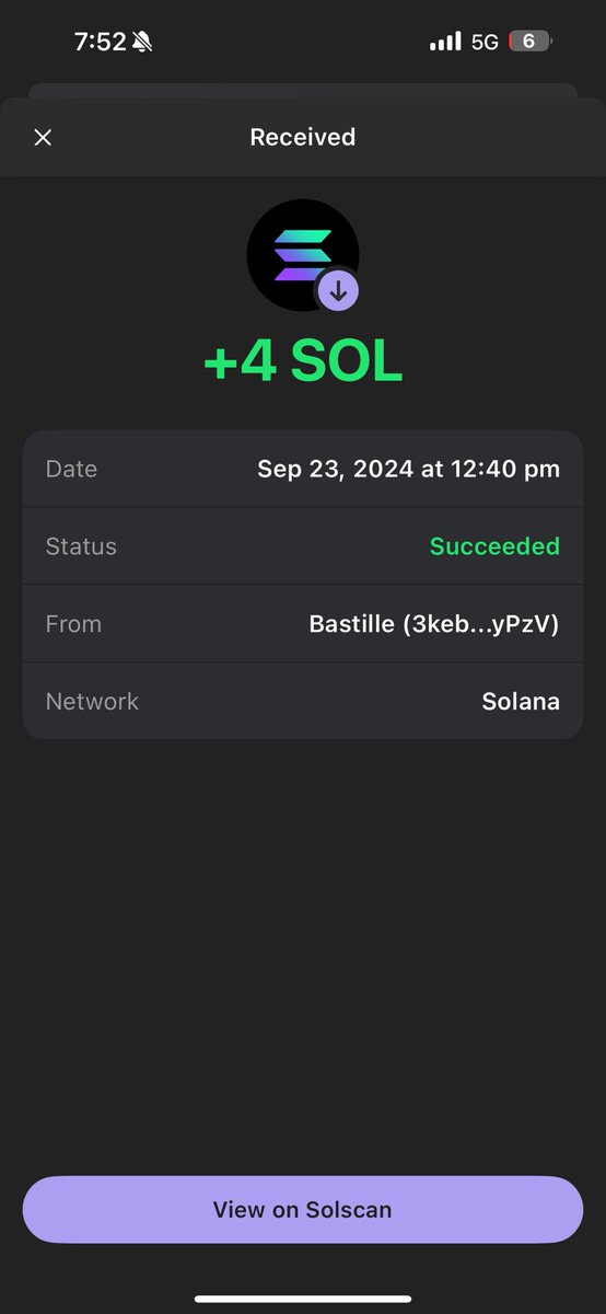 I want to take a moment to sincerely thank @BastilleBtc  for everything he’s done for me. 

When I was just starting out, he took me under his wing, shared his knowledge, and even gave me 4 Sol to kickstart my journey. 

Since then, I’ve made 40 Sol in profit and +600 X