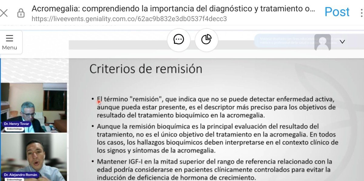 magraziagirone's tweet photo. @ENDOCRINO_COL @alejoromanmd Muy interesantes  Criterios de #Remision en #Acromegalia con @alejoromanmd y #HenryTovar  de @ENDOCRINO_COL Como mantener
#IGF-I ? #acromegaly @drfherediaz 
@rafael52987 @dremarquezr 
@endocatracha @Marta_Araujo_C 
@giustina_andrea @PituitarySoc 
@NoInvisibles @Acromegalia_Esp https://t.co/frx9Ee9XeA