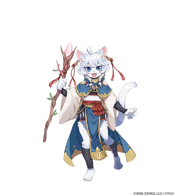 あやかしランブル!にて実装されましたNPC「シャオ、ロァン、ヨー(太公望)のイラストを担当しました!モフモフとメカ娘です…!#あやらぶ 
