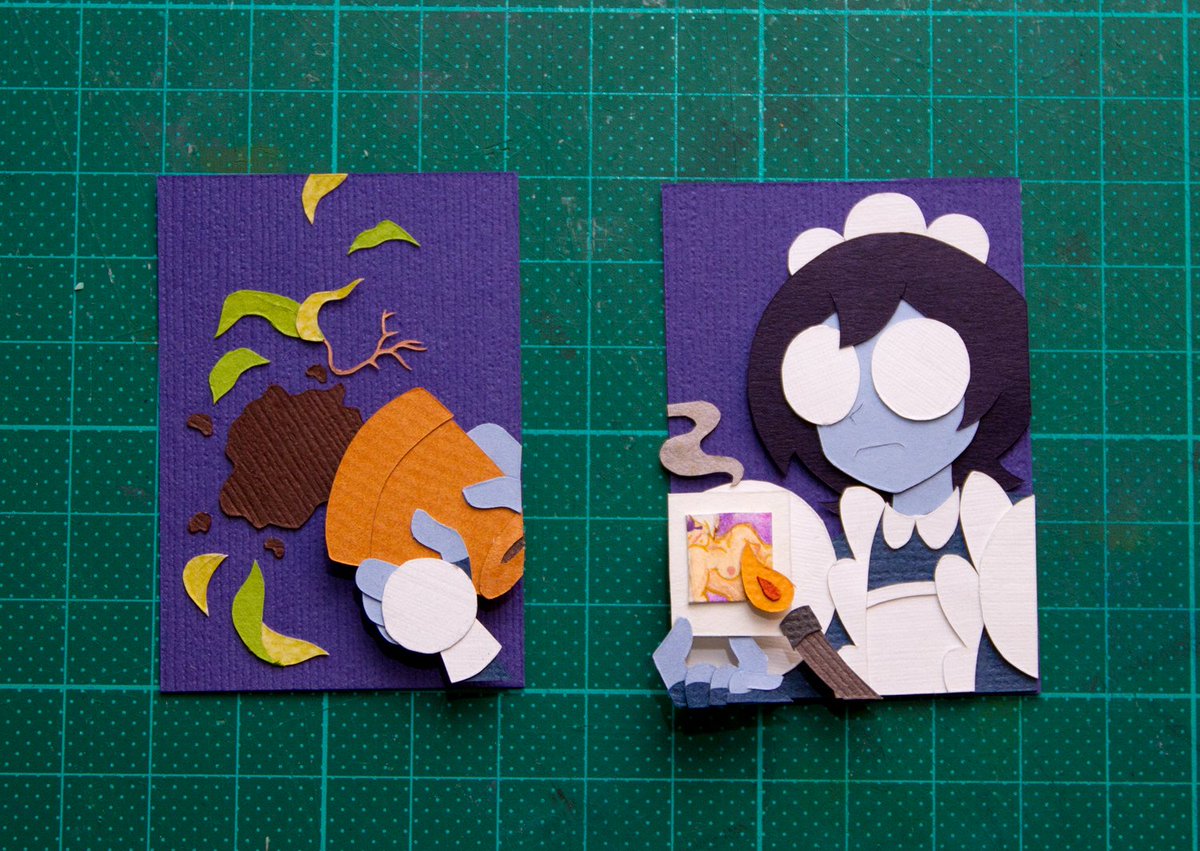 very slowly remaking some comic panels in cut paper