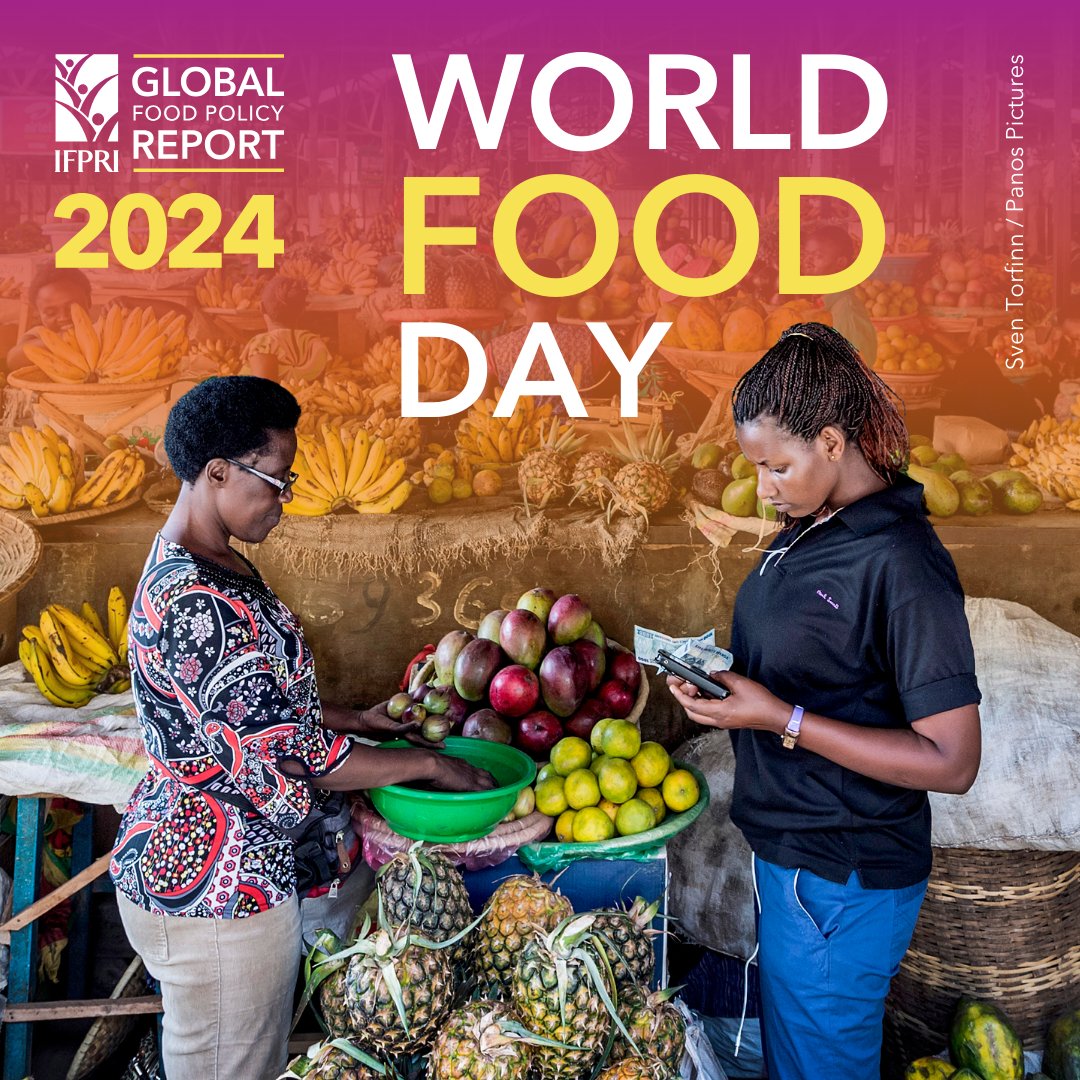 IFPRI (@ifpri) on Twitter photo 🌍 Today is World Food Day!
As global food insecurity intensifies, the connection between food systems, diets, and health has never been more important. 🍽️🌱
Read our new blog by Marie Ruel and Inge Brouwer to learn more!
🔗 on.cgiar.org/3NpmLLU
<a href="/CGIAR/">CGIAR</a> <a href="/CGIARNutrition/">CGIAR Nutrition</a> <a href="/UN/">United Nations</a> 🌍 Today is World Food Day!
As global food insecurity intensifies, the connection between food systems, diets, and health has never been more important. 🍽️🌱
Read our new blog by Marie Ruel and Inge Brouwer to learn more!
🔗 on.cgiar.org/3NpmLLU
<a href="/CGIAR/">CGIAR</a> <a href="/CGIARNutrition/">CGIAR Nutrition</a> <a href="/UN/">United Nations</a>