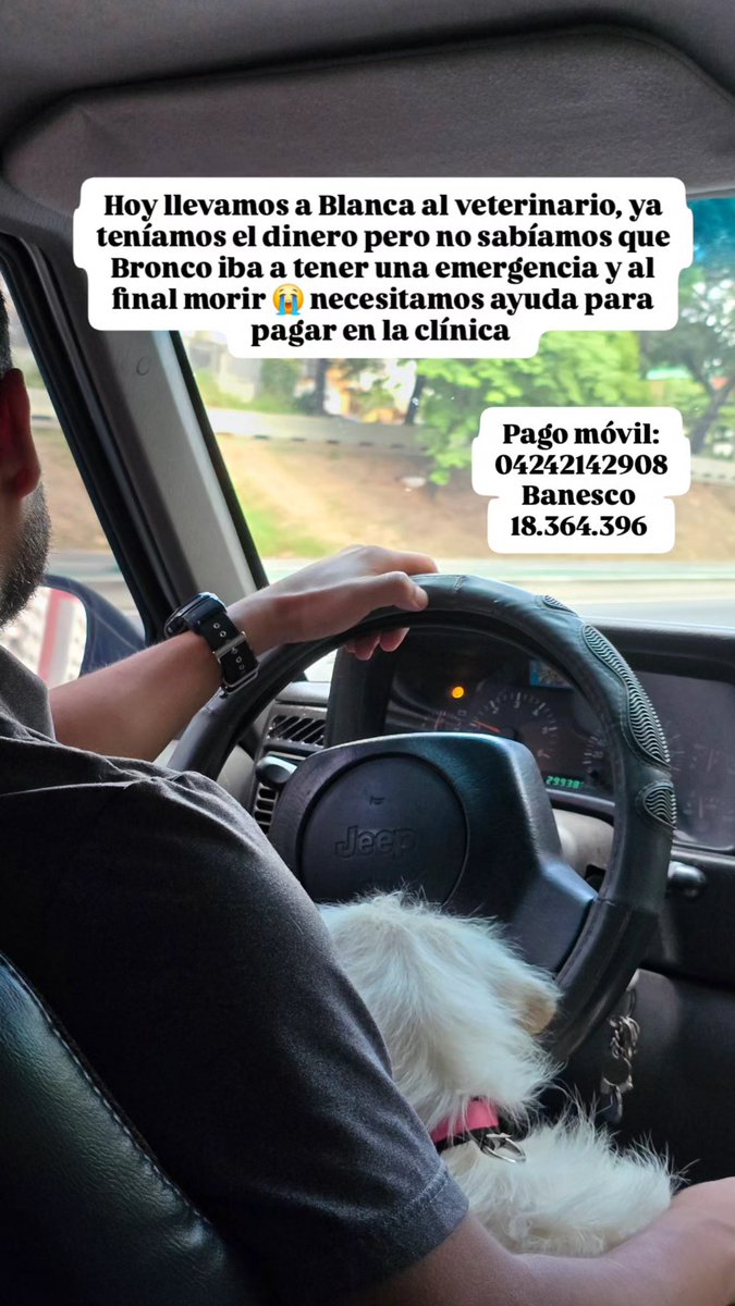 A Blanca hay que operarla y debemos la emergencia de Bronco