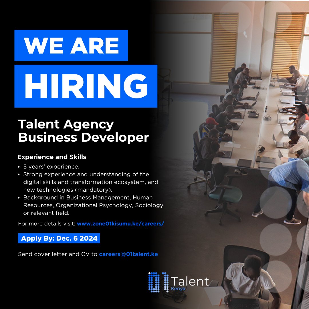 LakeHub's tweet image. WE ARE HIRING!

Want to help us identify new digital talent pools across Kenya and assign them to leading tech jobs at scale?

We are looking for a Business Developer

Check out the details here 👉 zone01kisumu.ke/careers/talent…

#IkoKaziKE
#JobsInTech