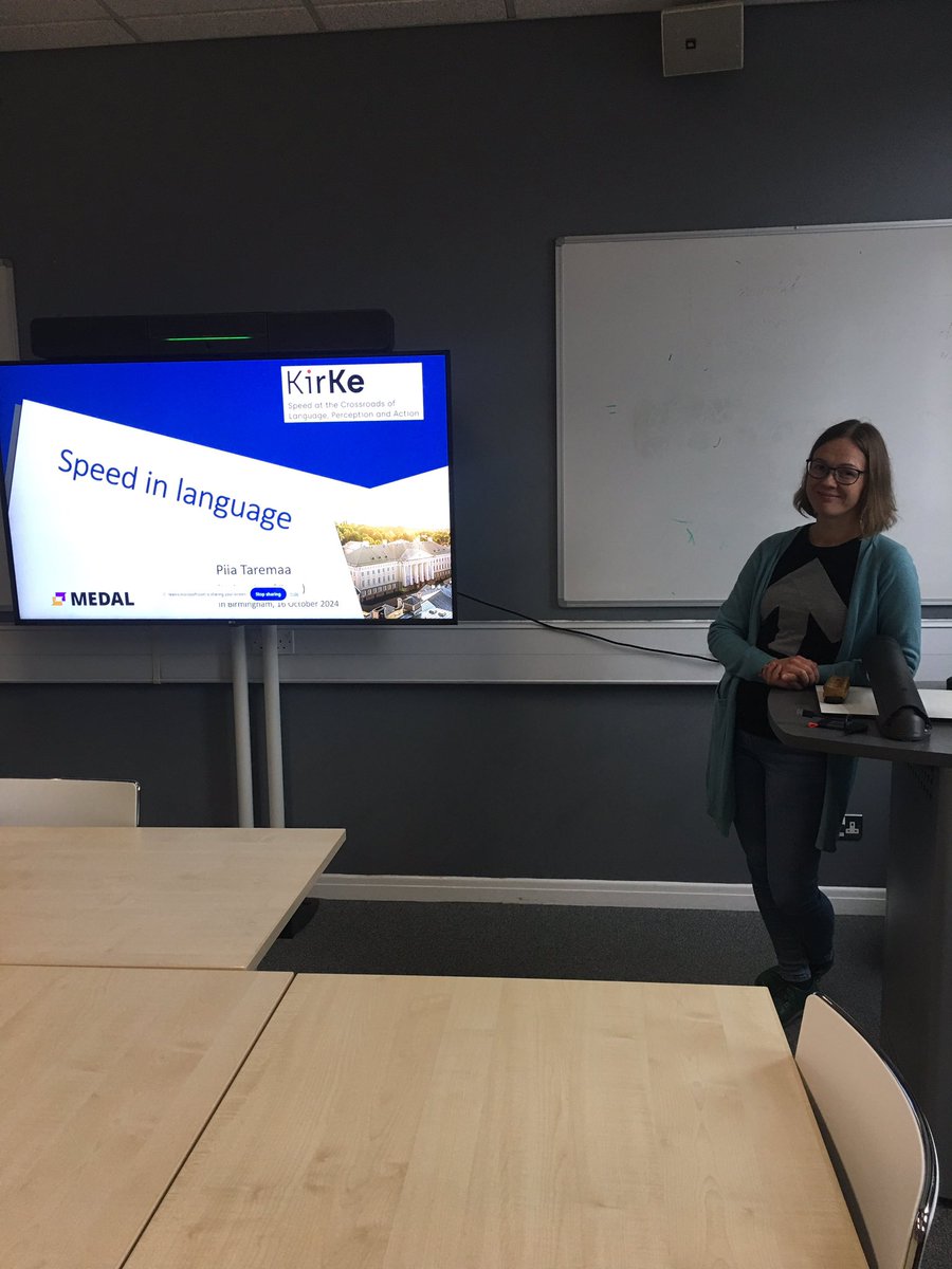 Justyna MacKiewicz (@mackjustyna) on Twitter photo This week we are hosting Piia Taremaa from <a href="/unitartu/">University of Tartu</a> as part of <a href="/MedalLinguist/">MEDAL @medallinguist.bsky.social</a> mentoring initiative. Piaa gave a talk to <a href="/ooominds/">Out Of Our Minds</a> group about her eye-tracking study. This week we are hosting Piia Taremaa from <a href="/unitartu/">University of Tartu</a> as part of <a href="/MedalLinguist/">MEDAL @medallinguist.bsky.social</a> mentoring initiative. Piaa gave a talk to <a href="/ooominds/">Out Of Our Minds</a> group about her eye-tracking study.
