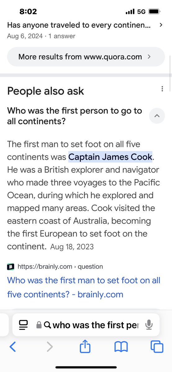 gomer2323's tweet photo. @Emonet Kind of hard to see all 7 when the 7th wasnt discovered until the 20th century.
And the first person to go to all was Capt Cook.
He is confusing Columbus with Cook.
No big surprise for #Landshit https://t.co/kGWb2P1eZ9