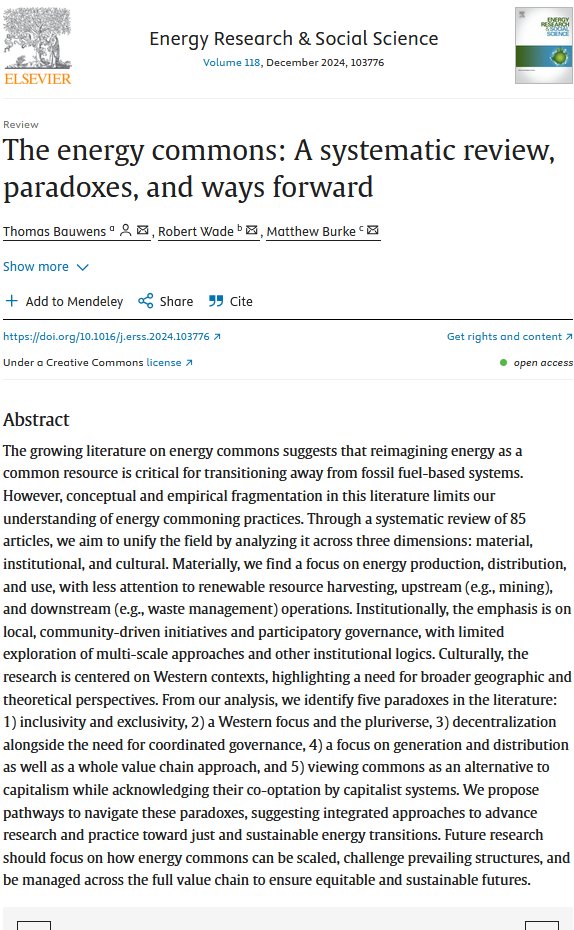 Thomas Bauwens (@thomasbauwens1) on Twitter photo 🚨 New open acces study out ! We challenge market-driven #energy solutions. #Renewables are crucial, but we need systemic change.⚡️𝗘𝗻𝗲𝗿𝗴𝘆 𝗰𝗼𝗺𝗺𝗼𝗻𝘀 offer a democratic, sustainable path beyond market/state models. Read here: doi.org/10.1016/j.erss… ⬇️(1/7) <a href="/REScoopEU/">REScoop.eu 🦋 Follow us on Bluesky @rescoop.eu</a> 🚨 New open acces study out ! We challenge market-driven #energy solutions. #Renewables are crucial, but we need systemic change.⚡️𝗘𝗻𝗲𝗿𝗴𝘆 𝗰𝗼𝗺𝗺𝗼𝗻𝘀 offer a democratic, sustainable path beyond market/state models. Read here: doi.org/10.1016/j.erss… ⬇️(1/7) <a href="/REScoopEU/">REScoop.eu 🦋 Follow us on Bluesky @rescoop.eu</a>