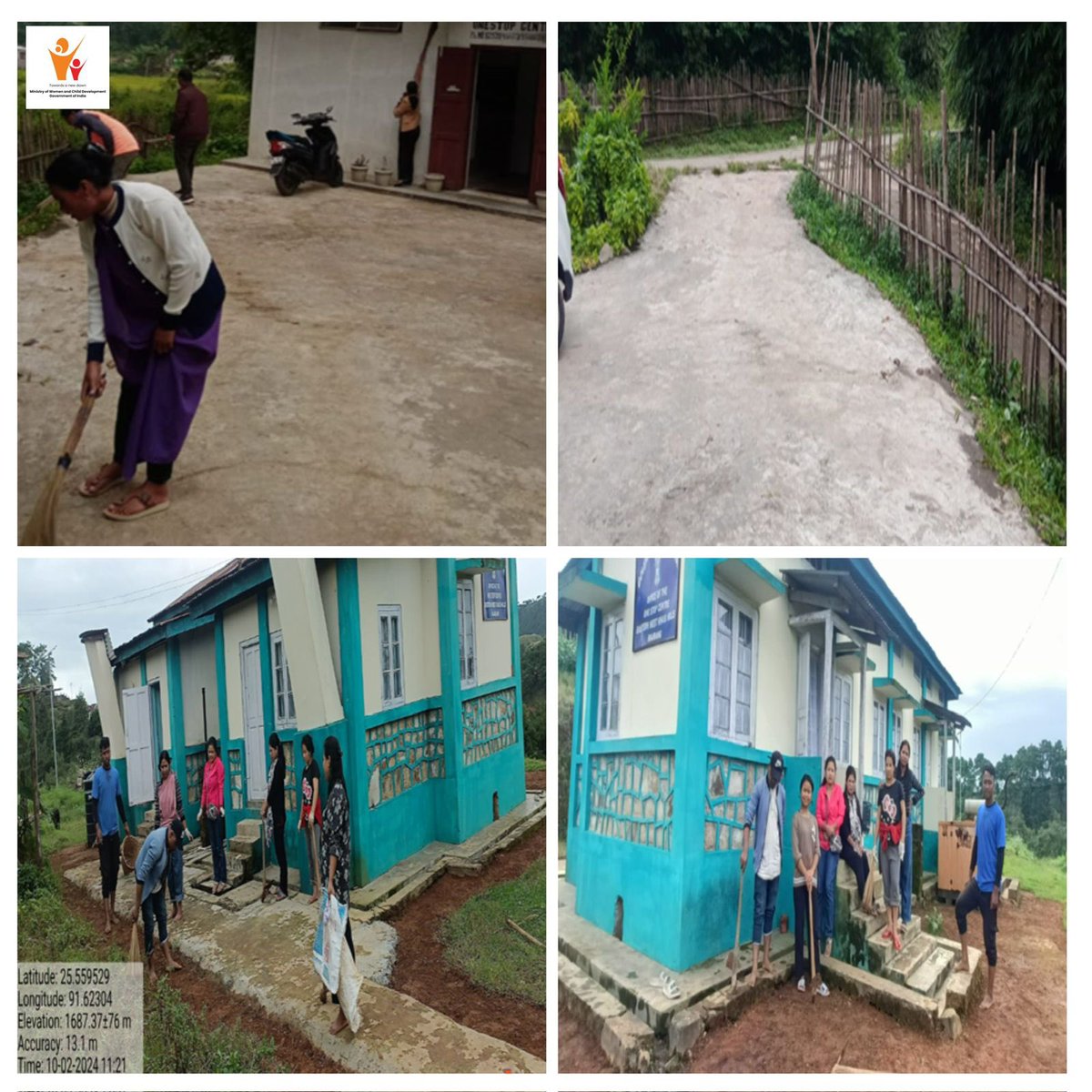 MinistryWCD's tweet photo. Under #SpecialCampaign4.0, Sabahmuswang & Mairang #OneStopCentres in West Jaintiya Hills, #Meghalaya, are dedicated to fostering cleanliness and #hygiene. 🧹🌱 These #Swachhata efforts are transforming the centers into a cleaner, safer, and more welcoming space for all. https://t.co/HvlsTZUIgW