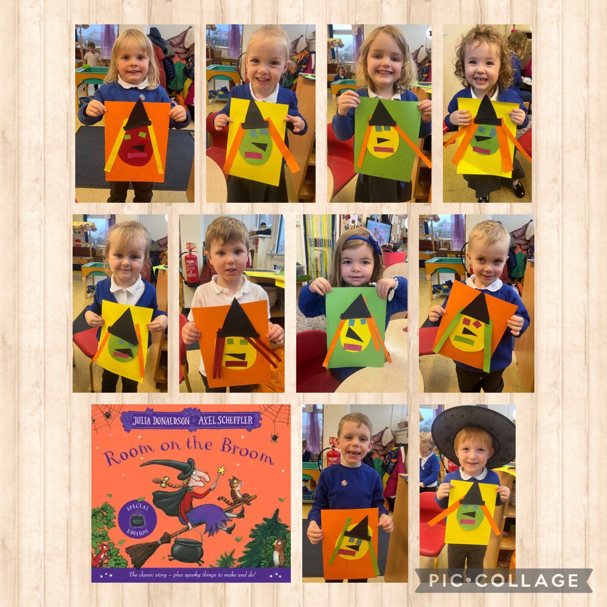 We are reading the story ‘Room on the Broom’ in class this week. Look at the witches we have made using different 2D shapes! 🧙‍♀️🟪🔺<a href="/SychdynSchool/">Ysgol Sychdyn</a>