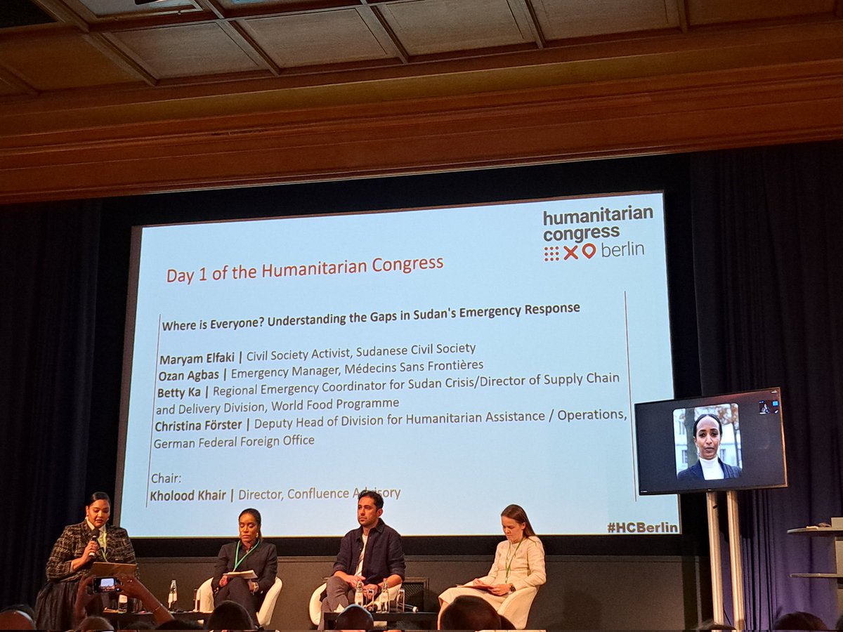 "It's a regional crisis." #hc2024 Panel: Where is everyone? Understanding the Gaps in Sudan's Emergency Response. 
"Barely one access is working."
"The food is there. What we need is access." <a href="/WFP/">World Food Programme</a> <a href="/WFP_DE/">UN World Food Programme (deutsch)</a> <a href="/WFP_Europe/">WFP Europe</a> <a href="/VOICEeu_/">VOICE</a>