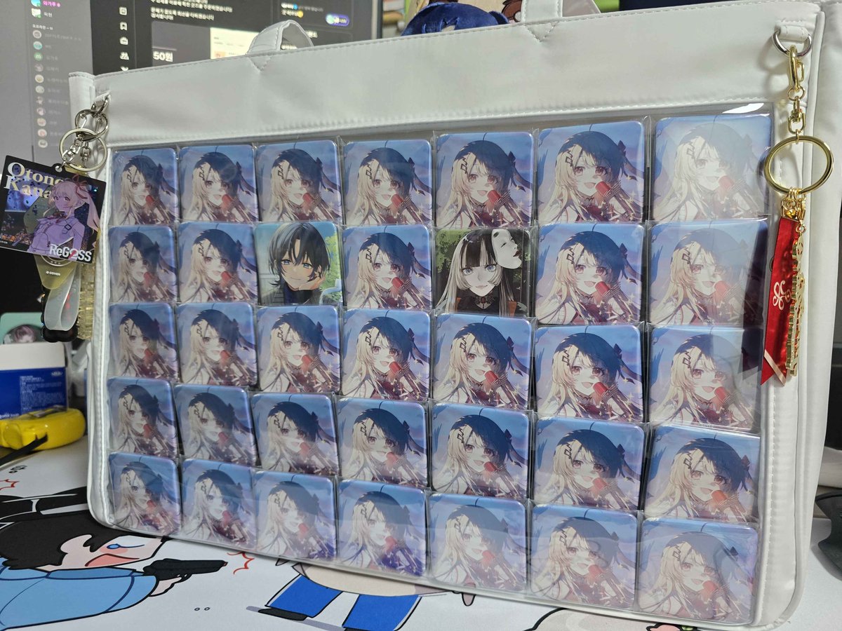 音乃瀬奏 1周年バッジで痛バッグを作ってみました！！！！ 白いカバン 
