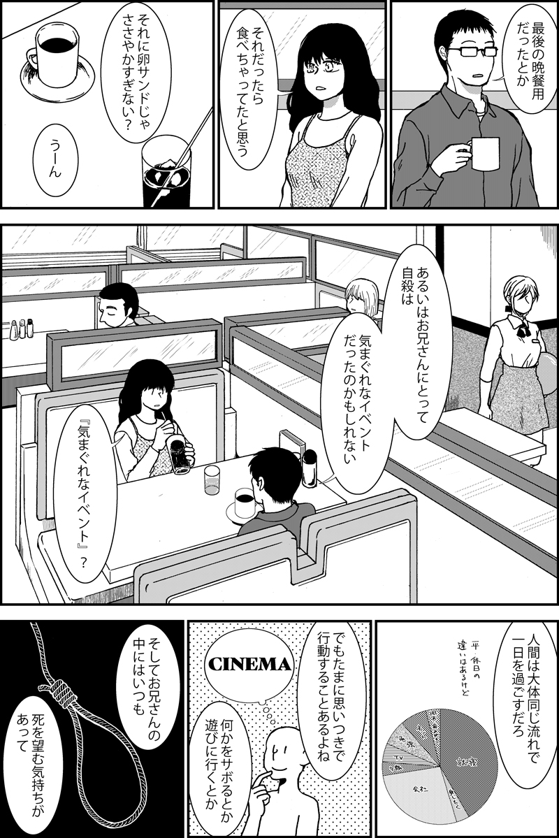 『お兄ちゃんが卵サンドを食べなかった話』 兄の死について思いを巡らせる妹の話(1/4) #漫画が読めるハッシュタグ 