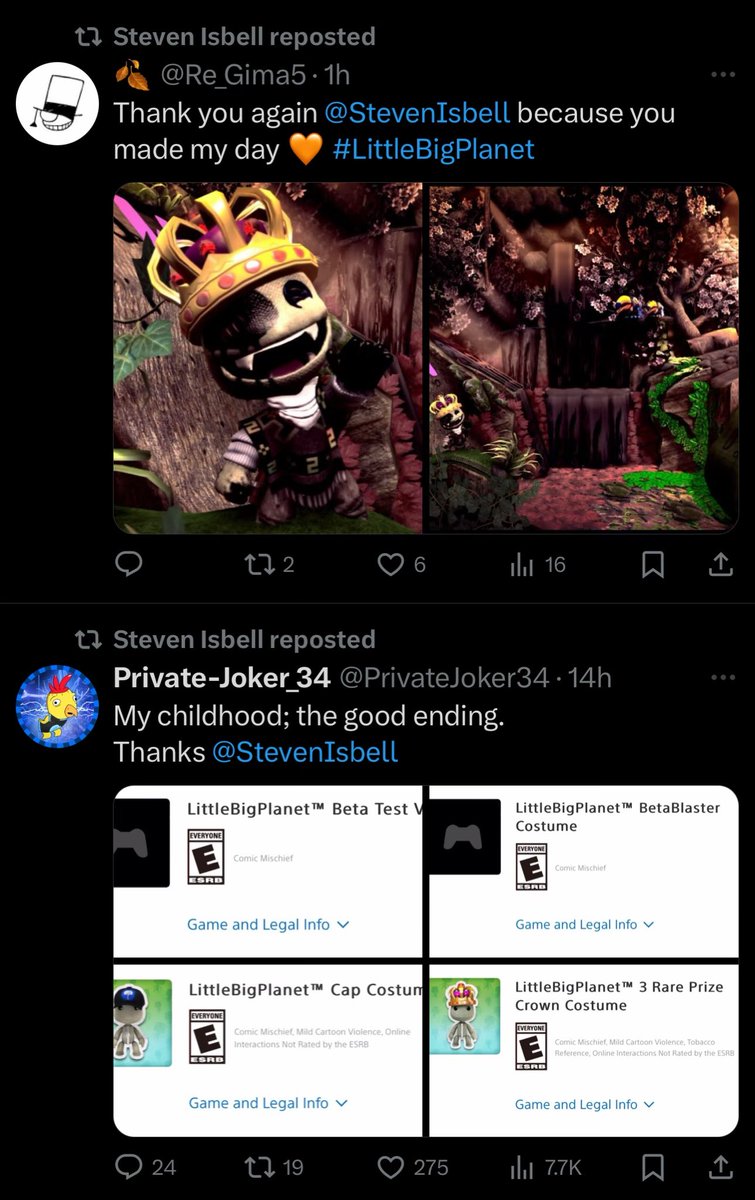 Creatronic's tweet image. If I don’t get my rare items this will go down as the biggest meme in LBP’s community. @StevenIsbell @LittleBigPlanet