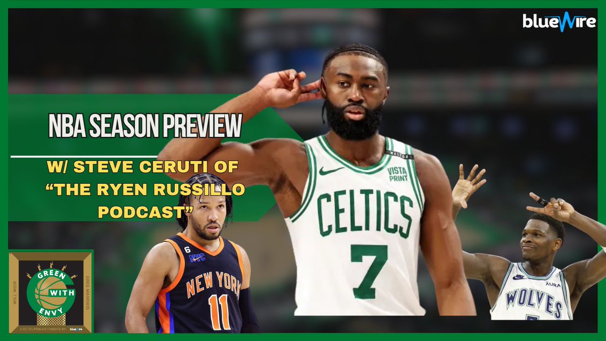 greenenvypod's tweet photo. Brand new "Green With Envy" featuring Steve Ceruti presented by @bluewirepods
The official 24-25 NBA Season Preview
🍎 https://t.co/lcvZypSda5
📺 https://t.co/EkDUllHDeF
@Ceruti @ringernba #celtics #celticspodcasts #NBApreview https://t.co/c5UDF5RxXa