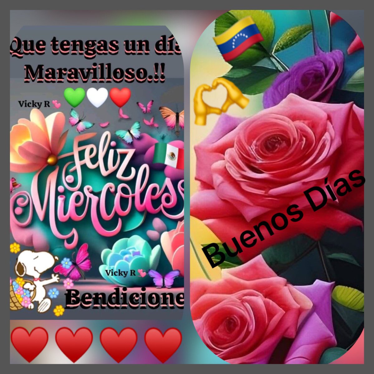 Excelente Miércoles Corazones #🙏🙅🥰♥️🍀💯🌎🌍🌏🕊🕊🕊🎶🎼📻🫶🇻🇪♾️