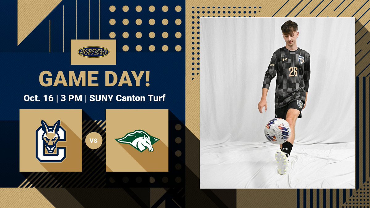 rooathletics's tweet photo. MSOC | It's GAME DAY for Foster Hutchins and the men's soccer team ⚽️ as they host SUNY Morrisville in SUNYAC action at 3 PM!

🆚 SUNY Morrisville
🕒 3 PM
📍 SUNY Canton Turf
🎥📊 https://t.co/2ZxlZ0TkU1
📝https://t.co/FFMIwbcHle https://t.co/YjteuRgJkD