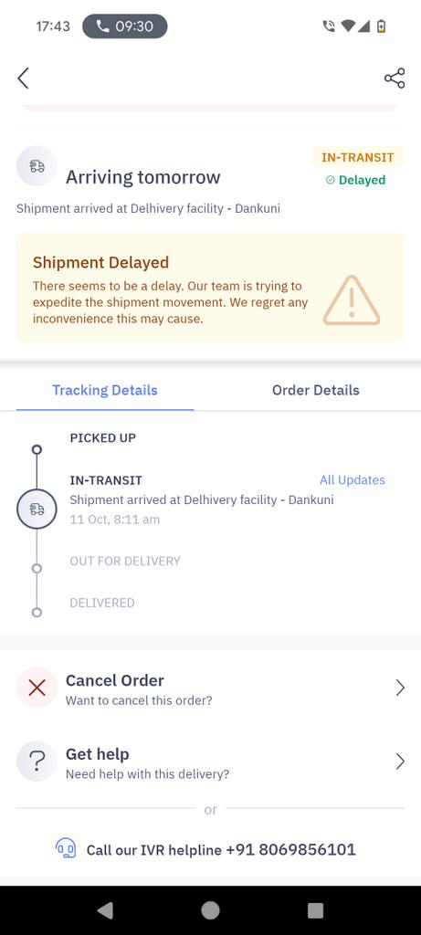 tangstan's tweet photo. @help_delhivery pathetic services from past 5 day the parcel is stuck in the facility no response from support
Even after charging extra for early delivery. https://t.co/ya0V5MXiRt