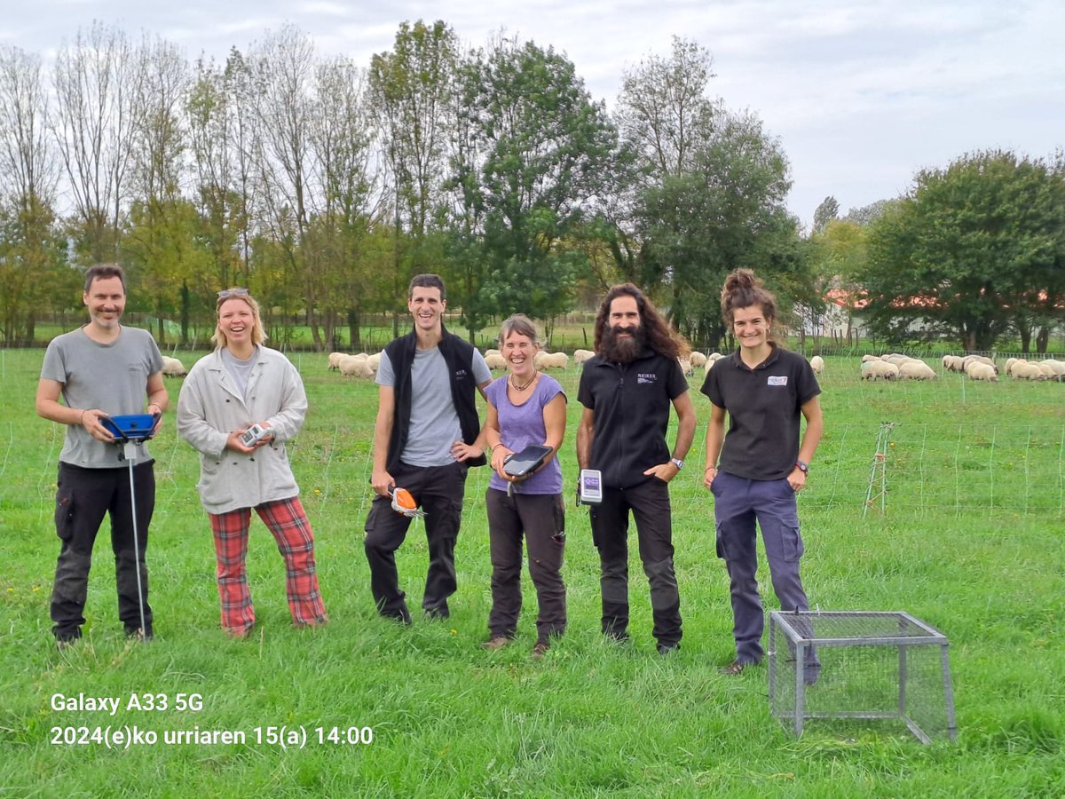 SoilMicroEcol's tweet photo. Busy days at our @AI4SoilHealth pilot site as we approach the end of the grazing period. Grateful for Lexy from our partner @planet who joined us and helped out!🌱🐏 #SoilHealth #SoilMonitoring #RotationalGrazing https://t.co/9uOT8pddMO