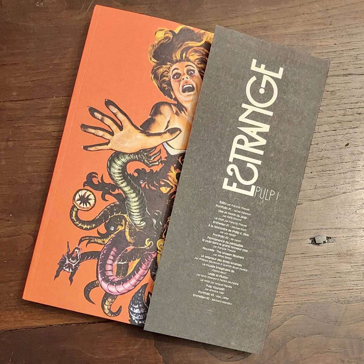 Romaric Briand (@romaric_briand) on Twitter photo J'ai reçu mon premier Estrange consacré au pulp et c'est génial ! Merci <a href="/RDjoumi/">Rafik Djoumi</a>, <a href="/FrancoisTheurel/">François Theurel</a>, <a href="/patrick_baud/">Patrick Baud</a> et <a href="/P1erreLagrange/">pierre lagrange</a> de m'avoir fait découvrir cette incroyable revue. 🥰 J'ai reçu mon premier Estrange consacré au pulp et c'est génial ! Merci <a href="/RDjoumi/">Rafik Djoumi</a>, <a href="/FrancoisTheurel/">François Theurel</a>, <a href="/patrick_baud/">Patrick Baud</a> et <a href="/P1erreLagrange/">pierre lagrange</a> de m'avoir fait découvrir cette incroyable revue. 🥰