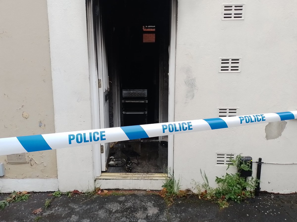 Police are currently at the scene following a house fire in the Thames Street area of West Belfast.