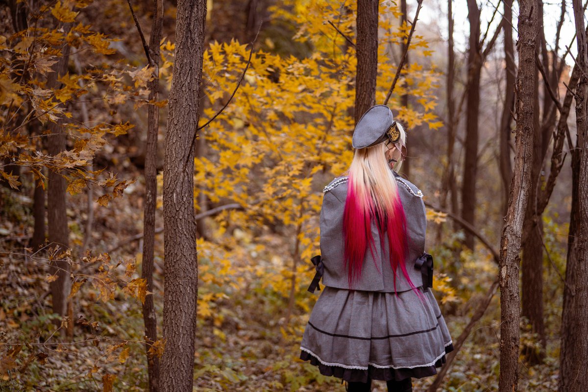 laceduvet's tweet photo. 🍁One Leaf's Story🍁 Part I

👗: #angelsheart Angel's Emblem SK Set Gray
👚: #rseries 221B Blouse 
💍: #eyan Earrings 

📷: @roubao33

#lolitafashion #egl 
#duvetslolitafashionphotobook https://t.co/sGq7FV5FgO