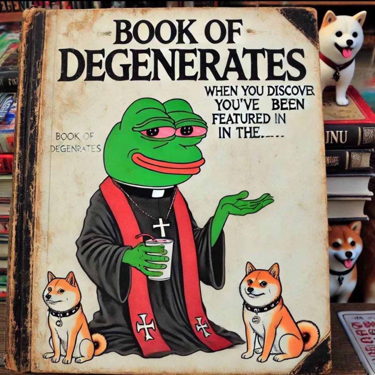 DegensHolyBook's tweet photo. Cherish thy Holy Books!

For Degens, By Degens.

Its nots a narrative, its a lifestyle.

$BODE $BOOE $BOOB $BOME https://t.co/lxQKFV4ppL
