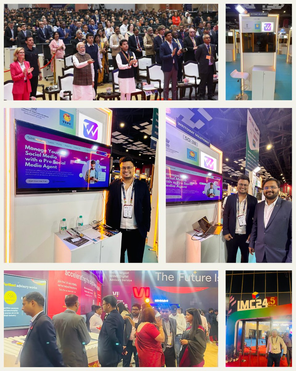 writomat's tweet photo. We had a great experience at the @IMC 24! 🌐✨ Showcasing innovation, networking with industry pioneers, and unlocking new business opportunities. Grateful to be a part of such an event! 🚀 

#IMC2 #Innovation #BusinessGrowth #Networking https://t.co/hQFi7d0j1r