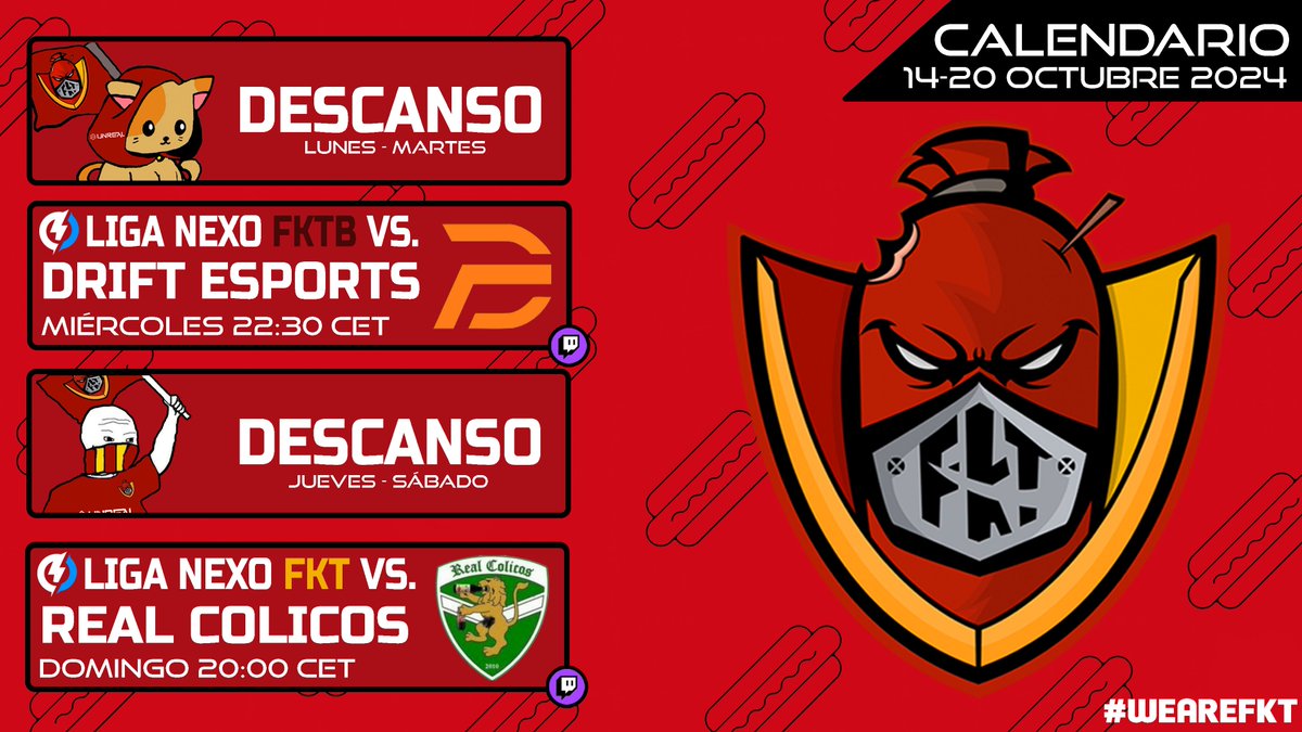 Team_Frankfurt's tweet photo. Empieza la 2º Ronda de #HextechSeriesLOL ⏳📅 

FKTB se enfrenta hoy a @DriFtEsports_ en un partidazo que nadie se puede perder y FKT busca su segunda victoria consecutiva contra #RealColicos

¡Nos vemos en el co-stream https://t.co/VWRji6DpBn ambos días de la semana! #WeAreFKT💪🏼 https://t.co/cQckhiR1av
