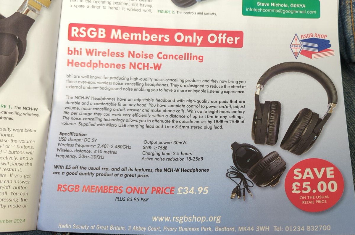 Went to look for these headphones on rsgbshop.org, but they don't seem to be on the site. I used various terms in the search bar. <a href="/theRSGB/">RSGB</a> #hamr
