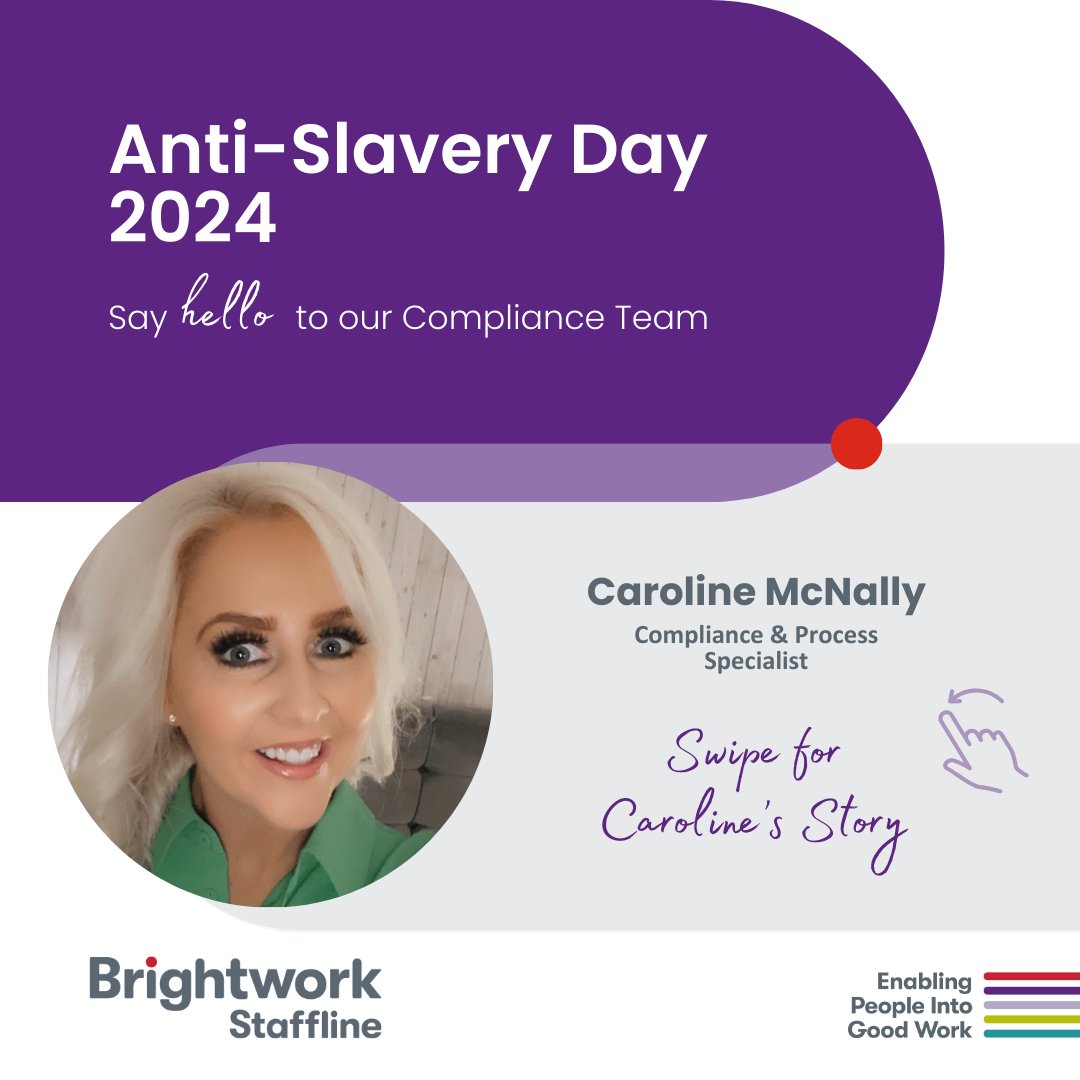 Brightworkltd's tweet photo. ⭐ Anti-Slavery Week: Meet Our Compliance Team ⭐
We're proud of their work ensuring we comply with laws on Modern Slavery and help fight exploitation.

Read our latest Modern Slavery Statement: https://t.co/aiuHbM4M6c

#AntiSlaveryWeek https://t.co/d7EWjqeD6l