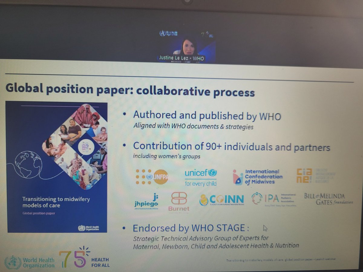 TorresOyarzo's tweet photo. #WHOMidwiferySTAGE
"Midwifery models of care".❤️ Helping to shape the future!!! Providing the evidence for countries on the importance of supporting Midwives!! @WHO @world_midwives @IPAWorldorg @UNFPA @UNICEF @Jhpiego @gatesfoundation @COINNurses @CollectifCIANE @BurnetInstitute https://t.co/MfRbeThDAo