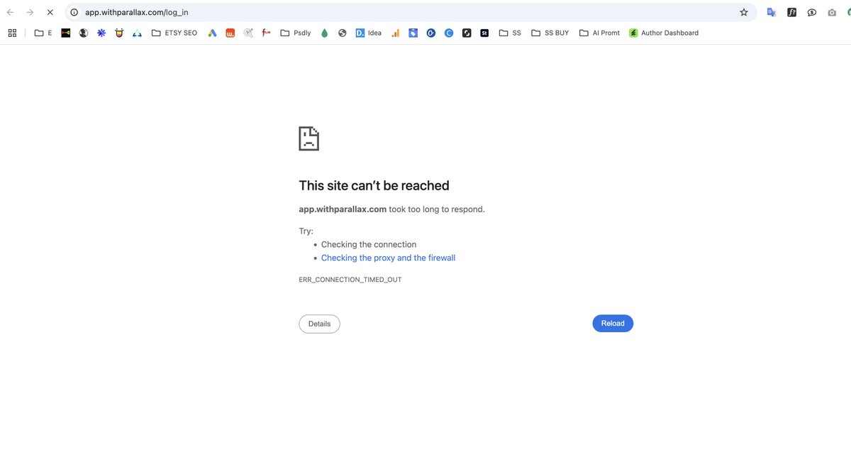 i can't login  today what happened ? <a href="/withparallax/">Parallax (withparallax.com)</a>