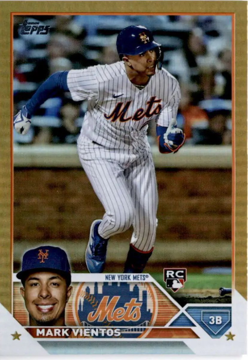 🚨🚨GAME DAY GIVEAWAY🚨 🚨 

player to watch “Mark Vientos” When the #Mets win tonight we will giveaway 👇🏻 

- 2023 Topps Gold Foil #550 Mark Vientos Rookie Card #LGM 

To Enter:
- Follow Us 
- Retweet 

*Bonus Entry*
- Tag a #Mets fan 

let’s go Mets 🍎