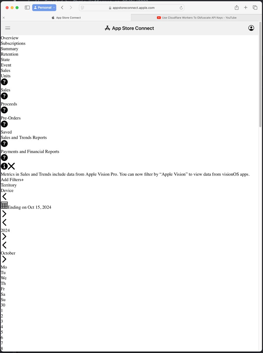 Heffertron's tweet image. Enjoying App Store Connect's new UI 😆 #SwiftLang #iOSDev #SwiftUI