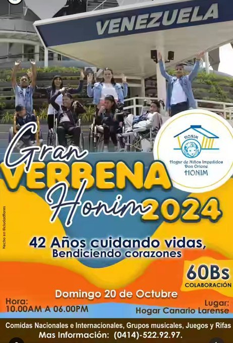 EricEncinoza's tweet photo. Este domingo, 20 de octubre, se celebra la Gran Verbena del Honim 2024 en el Hogar Canario Larense (Av. La Salle) 

#Venezuela #Lara #Barquisimeto https://t.co/112qS8HHDn