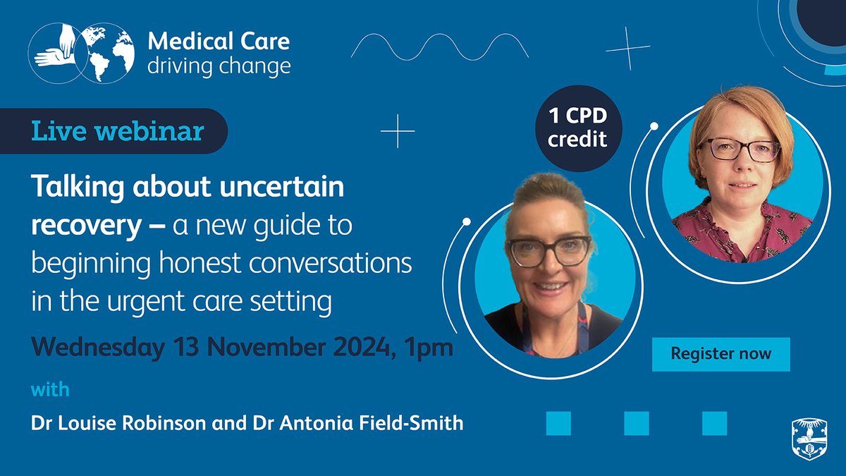 Royal College of Physicians (@rcphysicians) on Twitter photo Join Medical Care - driving change as Dr Louise Robinson and <a href="/DrAntoniaFS/">Antonia Field-Smith</a> introduce their new communication guide, โTalking about uncertain recoveryโ.
Theyโll share experiences from clinical practice to facilitate conversations around uncertain recovery: ow.ly/5quN50TMs5J Join Medical Care - driving change as Dr Louise Robinson and <a href="/DrAntoniaFS/">Antonia Field-Smith</a> introduce their new communication guide, โTalking about uncertain recoveryโ.
Theyโll share experiences from clinical practice to facilitate conversations around uncertain recovery: ow.ly/5quN50TMs5J