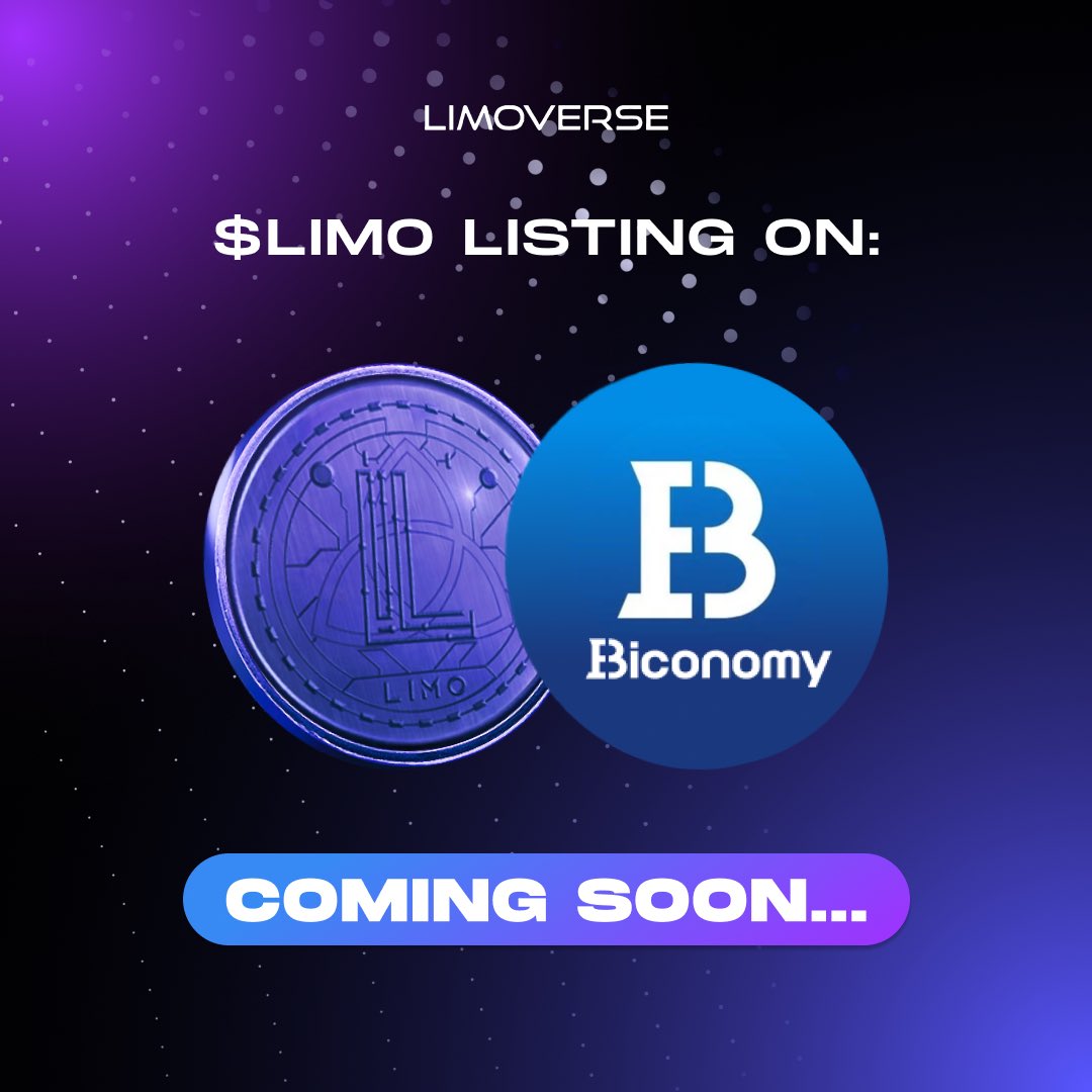 limoverseglobal's tweet photo. Exciting news! 🚀

$LIMO is soon to be listed on @BiconomyCom! 🌐

This is another exciting step forward, bringing us closer to expanding the reach of Limoverse and growing our wellness-driven ecosystem.

Get ready to trade $LIMO on Biconomy soon! 🔥 https://t.co/VwC2FKb3OH