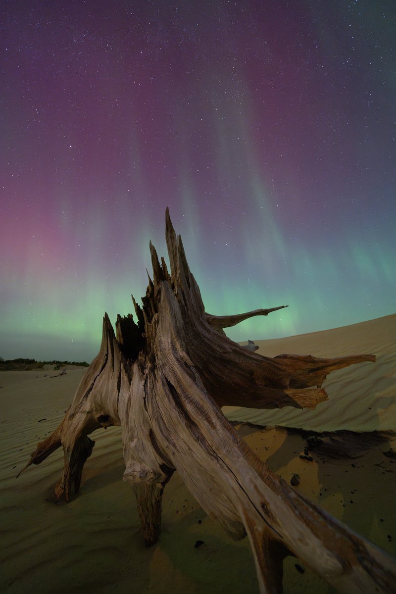 Three of my favorites from last Thurday night’s big aurora show.  Silver Lake Sand Dunes, Michigan.  #puremichigan