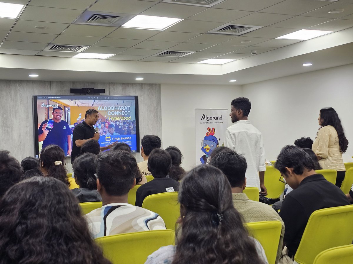 vishalrajHQ's tweet photo. @mohitaa_gupta @Algo_Bharat @THubHyd @AlgoFoundation @anil_vikasa Prof. @niikkhhiil interacting with students, developers and answering #blockchain whysss, whatss....
#AlgoConnectHyd
@Algo_Bharat @algodevs @AlgoFoundation https://t.co/ZHD0sVubzc