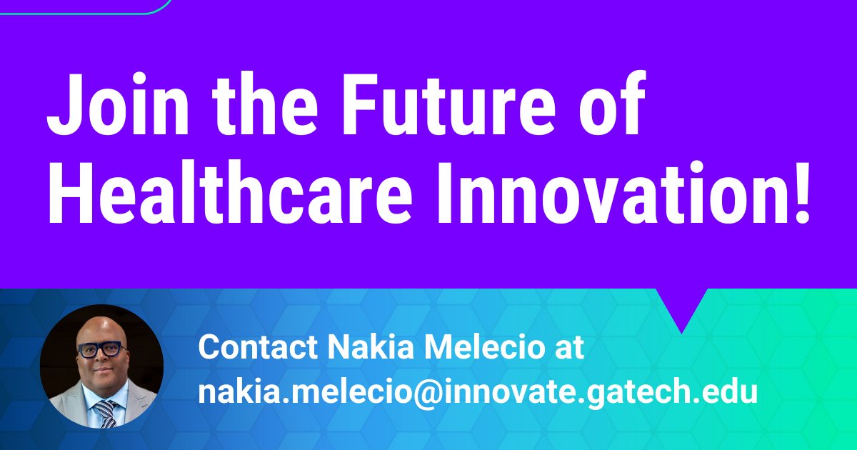 We're seeking experienced professionals to mentor the next generation of  innovators! 🧠✨ Expand your network and help shape groundbreaking solutions that will improve patient care.

📧 nakia.melecio@innovate.gatech.edu

#HealthcareInnovation #Mentorship #MedTechExcellence