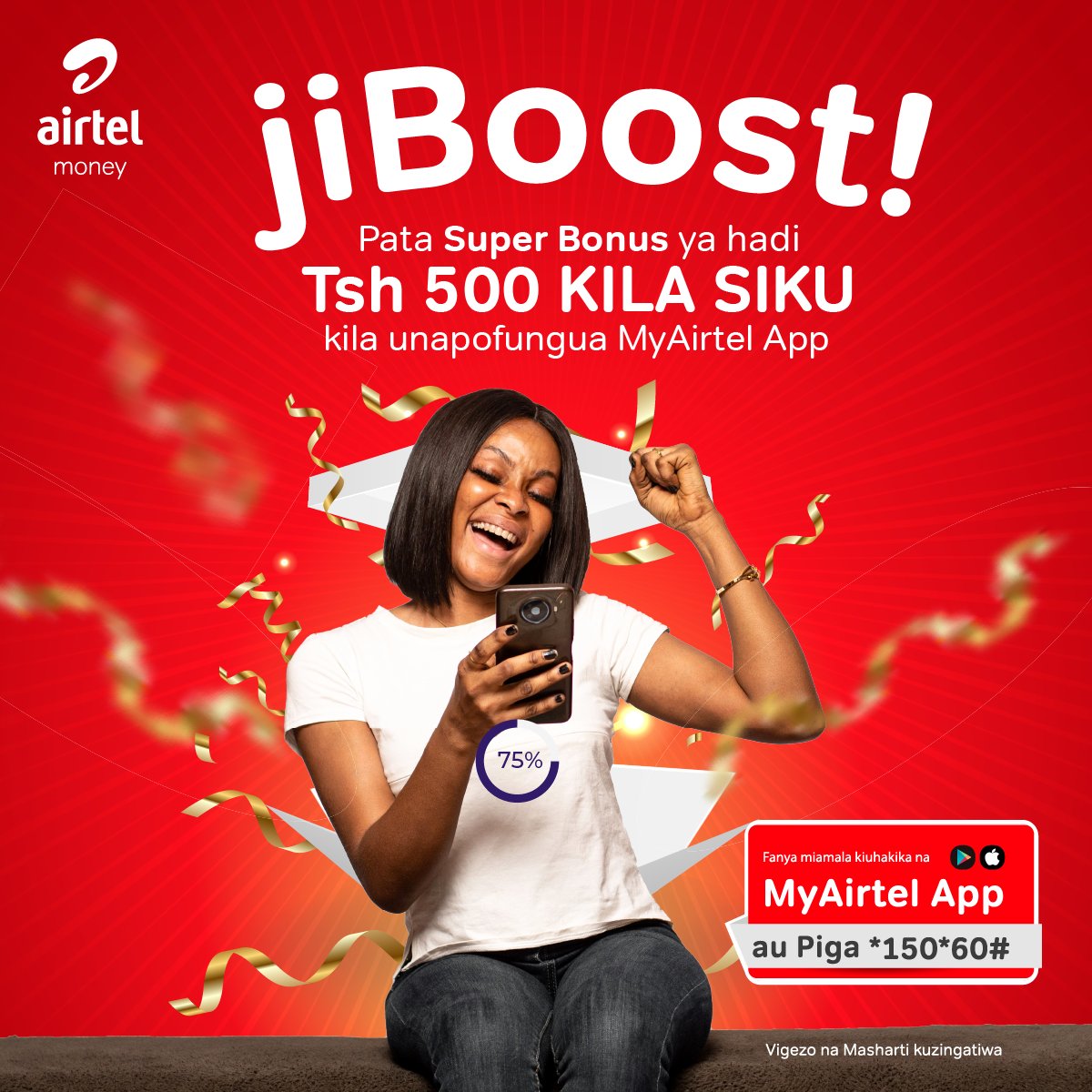 eastafricatv's tweet photo. Unakosaje mapene ya Bureee? Kila unapofungua na kutumia Airtel App yako unajikusanyia mahela kama yote. Cha kufaya gusa link https://t.co/m6xMxCByDM Pakua App sasa uendelee kufaidi Mapene ya supa bonsai kutoka Airtel #jiboost #Hamia Airtel https://t.co/pUOwZCu4oP